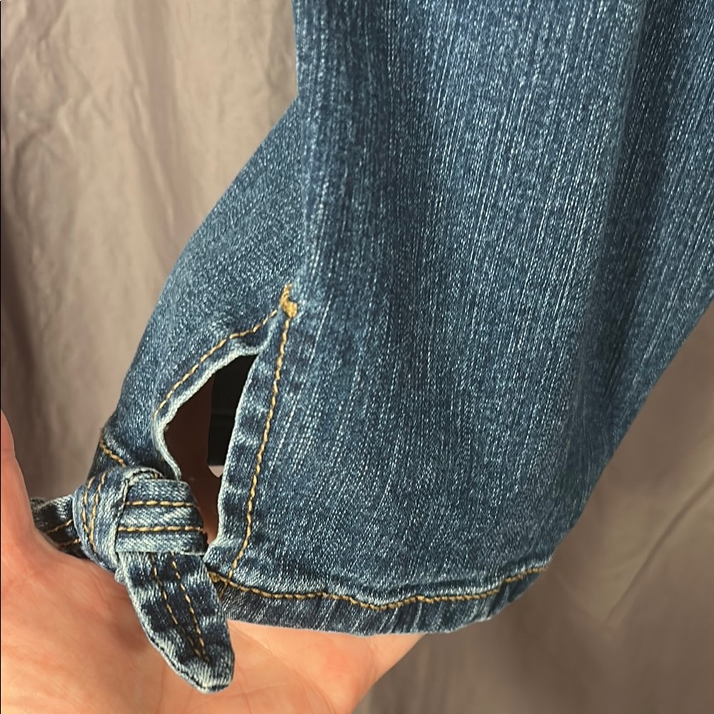 Bandolino Blue Denim Capri Pants Relaxed Fit 18 - Picture 6 of 8
